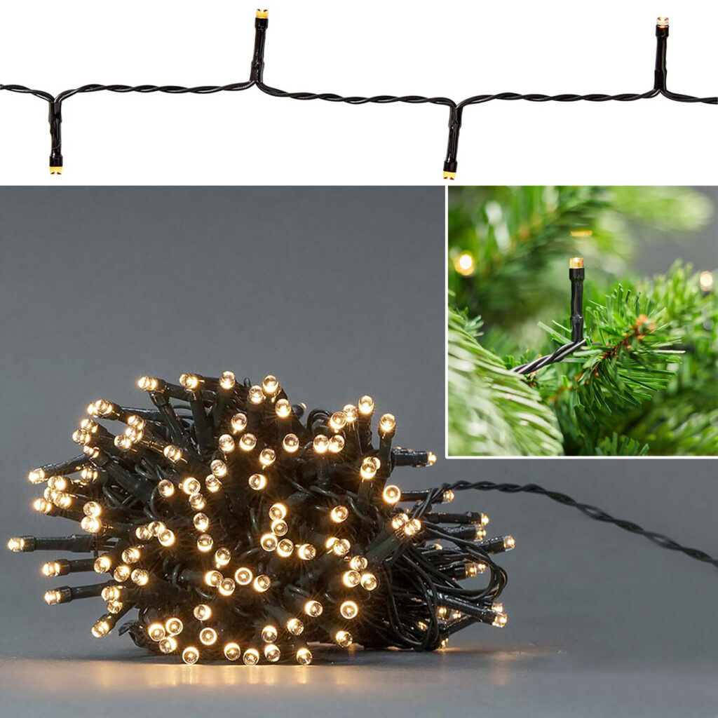 LED Lichterkette, Batterie, 192 LEDs, warmweiss, 7 Lichtmuster, IP44, 14.4 m LED Lichterkette, Batterie, 192 LEDs, warmweiss, 7 Lichtmuster, IP44, 14.4 m