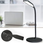 LED-Schreibtisch-Lampe mit Qi Ladegerät, Dimmfunktion, 17 x 59,5 x 17cm