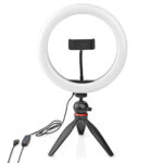 Profi Ringlicht mit Stativ, LED Tischringlicht, 10 Helligkeitsstufen, ¢ 26 cm, 2700-6700K