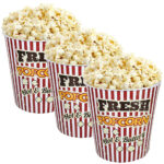 Vintage Kino-Popcorn Becher, 3er-Set
