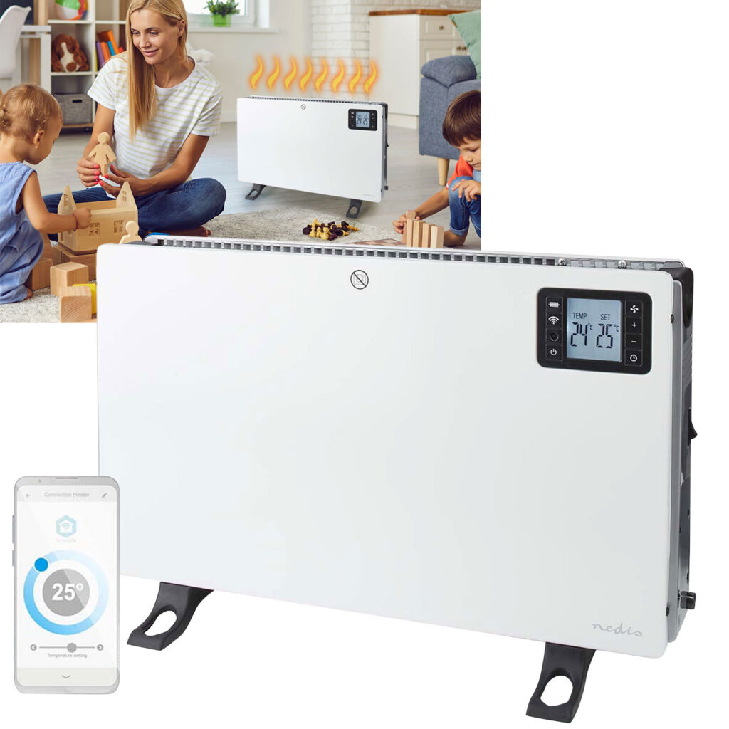 SmartLife Konvektor Heizung, Wi-Fi, Sprachsteuerung, LCD-Display, Thermostat, 2000 W