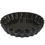 Mini Tortenform 4-Set, Ø 12 cm, Metall, schwarz