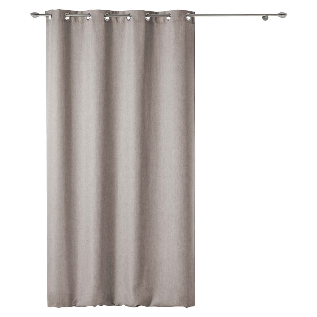 Vorhang mit Ösen, 140 x 260 cm, Polyester, sand