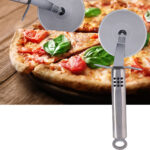 Pizzaschneider aus Edelstahl, Pizzaroller, 22 cm