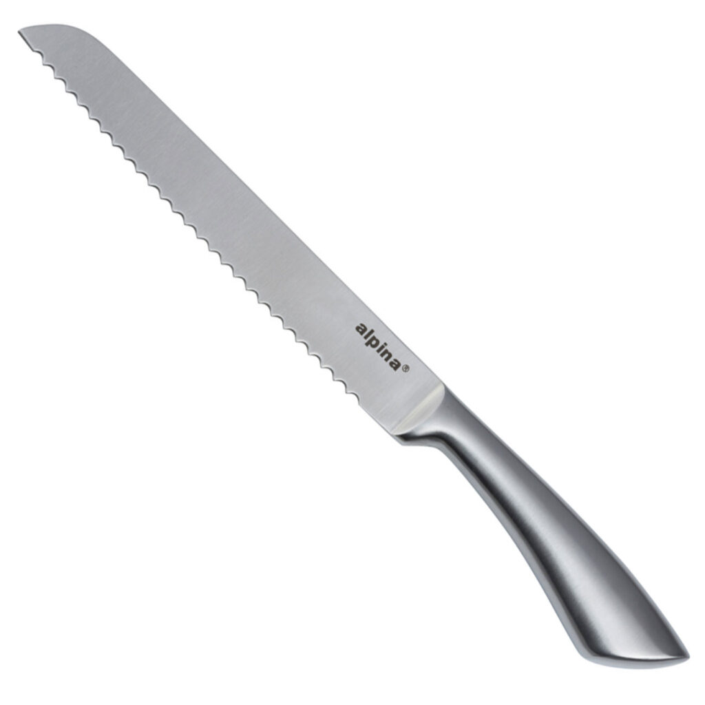 Küchenmesser mit Wellenschliff-Klinge, Edelstahl