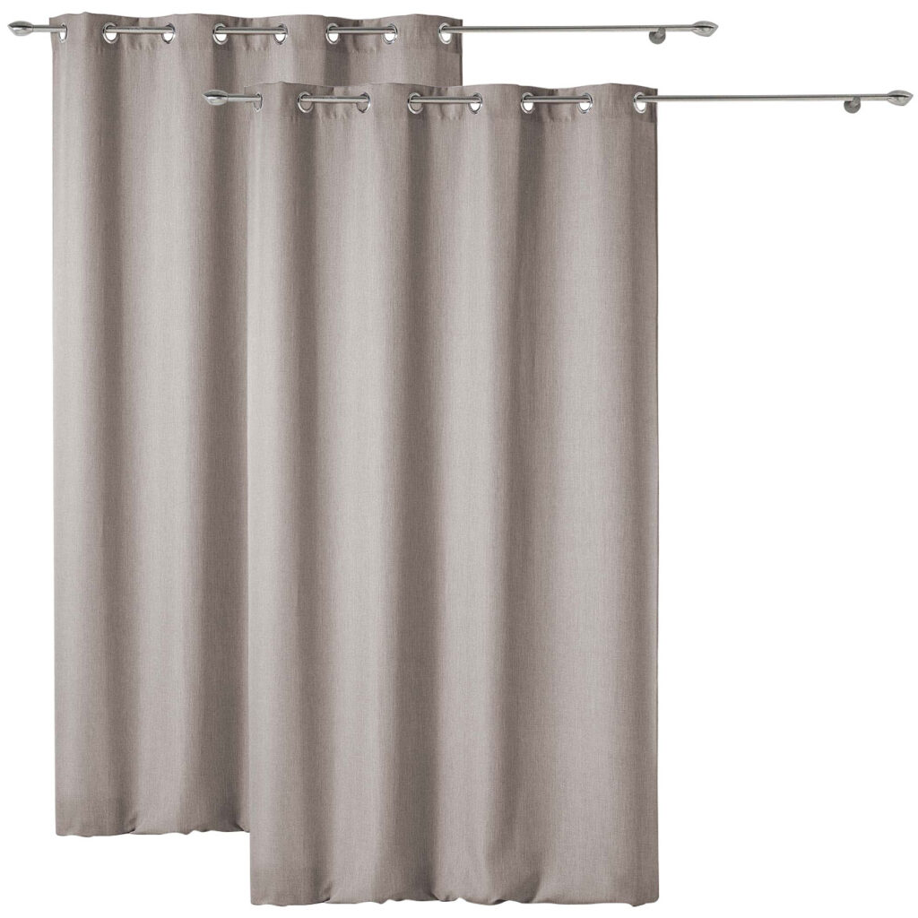 2er-Set Vorhang mit Ösen, 140 x 260 cm, Polyester, sand 2er-Set Vorhang mit Ösen, 140 x 260 cm, Polyester, sand