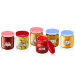 6er-Set bunte Einmachgläser mit Schraubverschluss, Ø 7cm