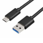 Anschlusskabel, USB 3.0 Kabel mit USB-Type-C, male, 1,0 Meter, schwarz
