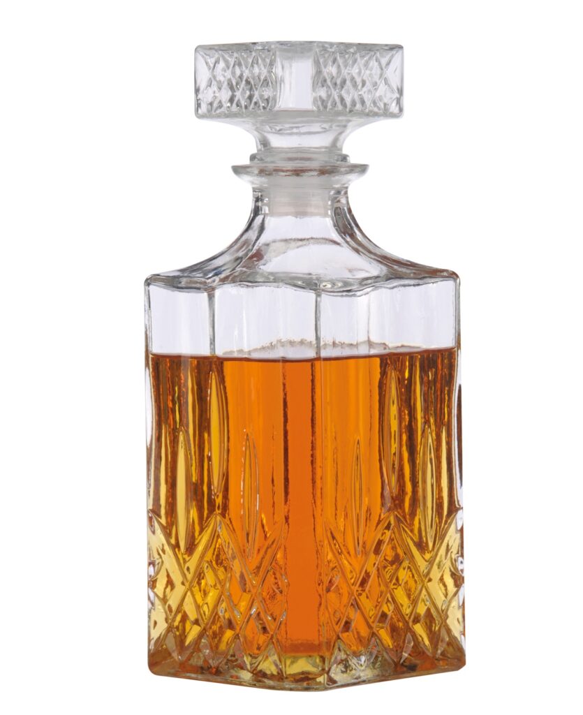 Whiskey Glaskaraffe 800 ml, mit Schliff
