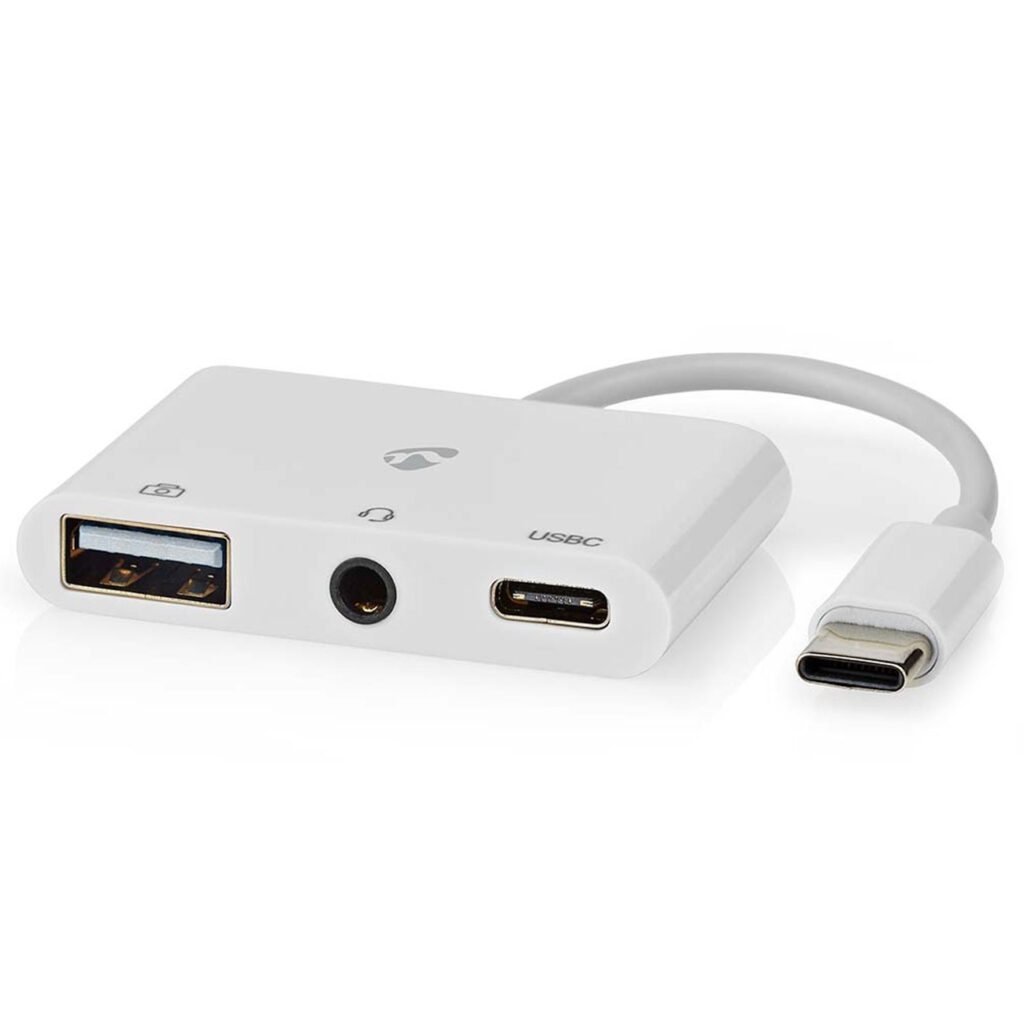 USB-C Hub, Multiport Adapter, USB-A, USB-C, 3,5-mm Audio, Dockingstation, 480 Mbit/s USB-C Hub, Multiport Adapter, USB-A, USB-C, 3,5-mm Audio, Dockingstation, 480 Mbit/s