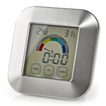 Thermo-Hygrometer und Uhr mit Timer