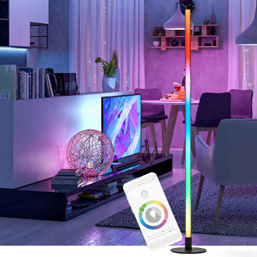 Smartes Stimmungslicht, Wi-Fi, Tube, RGBIC, 2700 – 6500 K, 10 W, 15 x 100.5 x 15 cm Smartes Stimmungslicht, Wi-Fi, Tube, RGBIC, 2700 – 6500 K, 10 W, 15 x 100.5 x 15 cm