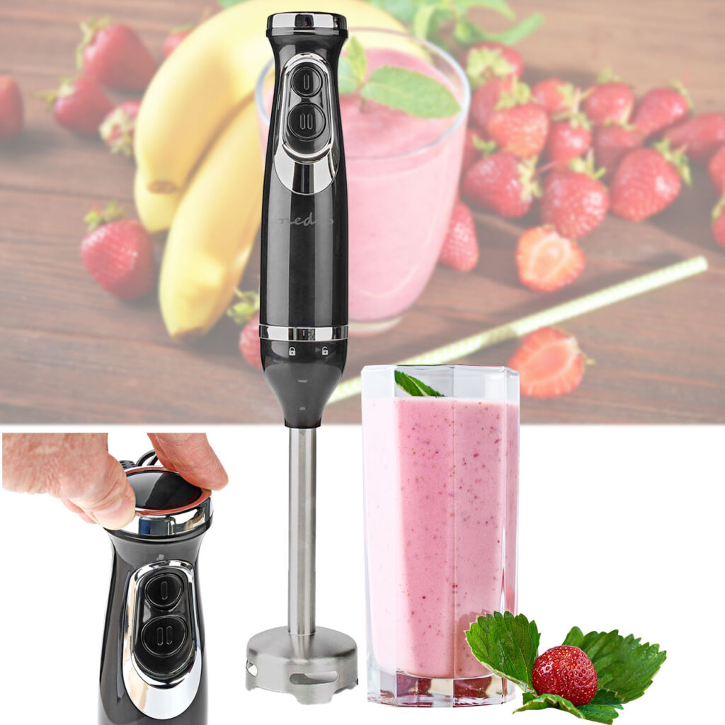 Stabmixer mit Edelstahlstab und Turbofunktion, 600 W Stabmixer mit Edelstahlstab und Turbofunktion, 600 W