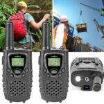 PMR-Funkgeräte im 2er Set, Reichweite 8 km, PTT / VOX, 8 Kanäle, Walkie-Talkie