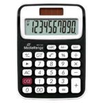 Taschenrechner, 10-stelliges LC-Display, Solar- und Batteriebetrieb, schwarz/weiss