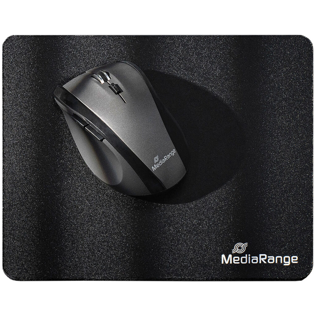 Mousepad, flach, schwarz, Mauspad, 21 x 18 cm