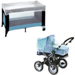 Moskitonetz für Kinderwagen, Babyschale oder Babybett, 30 x 70 x 130 cm