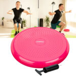 Balance Kissen, mit Luftpumpe, Noppen, pink,  Ø 33 cm