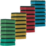 28tlg Reinigungsschwamm-Set mit 4 Farben