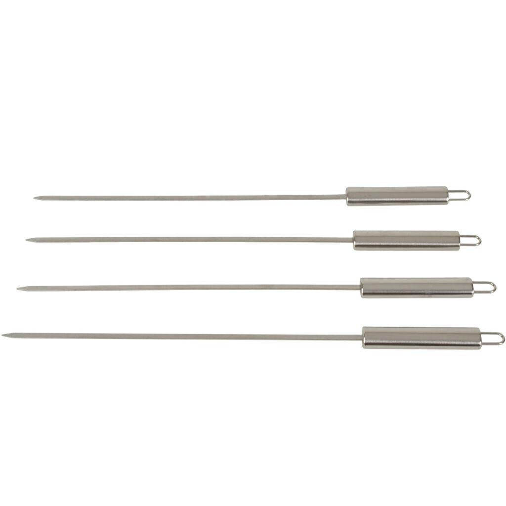 Grillspiesse für Fleisch, Gemüse, Barbecue, 4 Spiesse, Edelstahl Grillspiesse für Fleisch, Gemüse, Barbecue, 4 Spiesse, Edelstahl