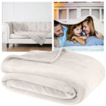 Kuscheldecke L, beige, Couchdecke 180 x 200 cm