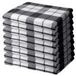 8er-Set Geschirrtücher, schwarz, 100% Baumwolle, 70 x 50 cm