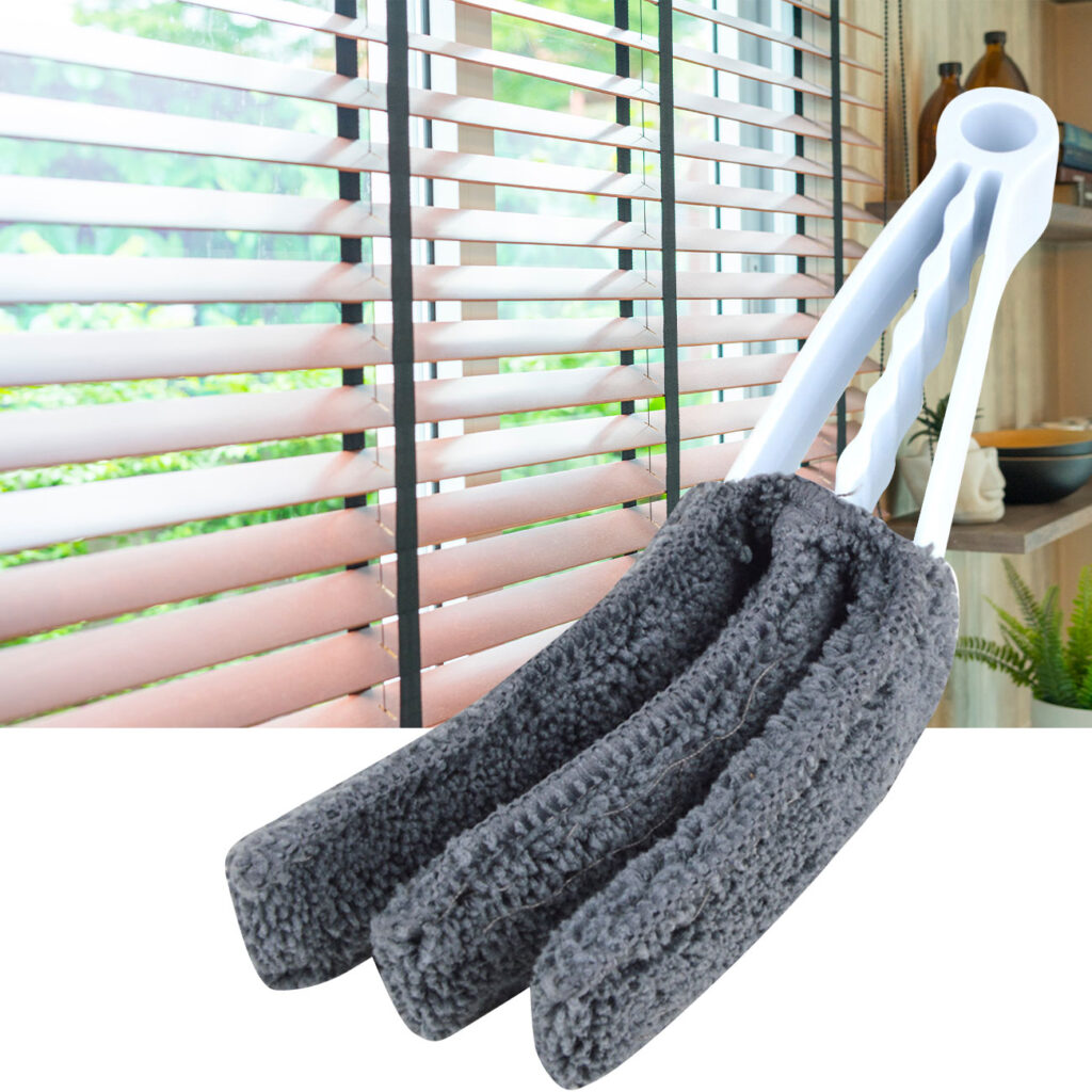 Flexibler Jalousien- und Lamellen-Reiniger, Mikrofaser-Fleece, waschbar Flexibler Jalousien- und Lamellen-Reiniger, Mikrofaser-Fleece, waschbar