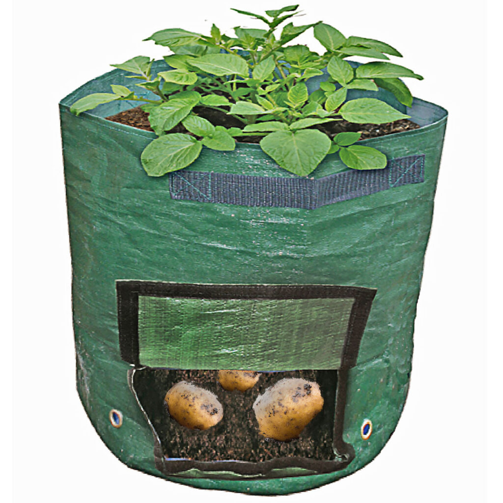 Pflanzsack mit Erntefenster, 43 Liter, Ø 35 x H 45 cm Pflanzsack mit Erntefenster, 43 Liter, Ø 35 x H 45 cm