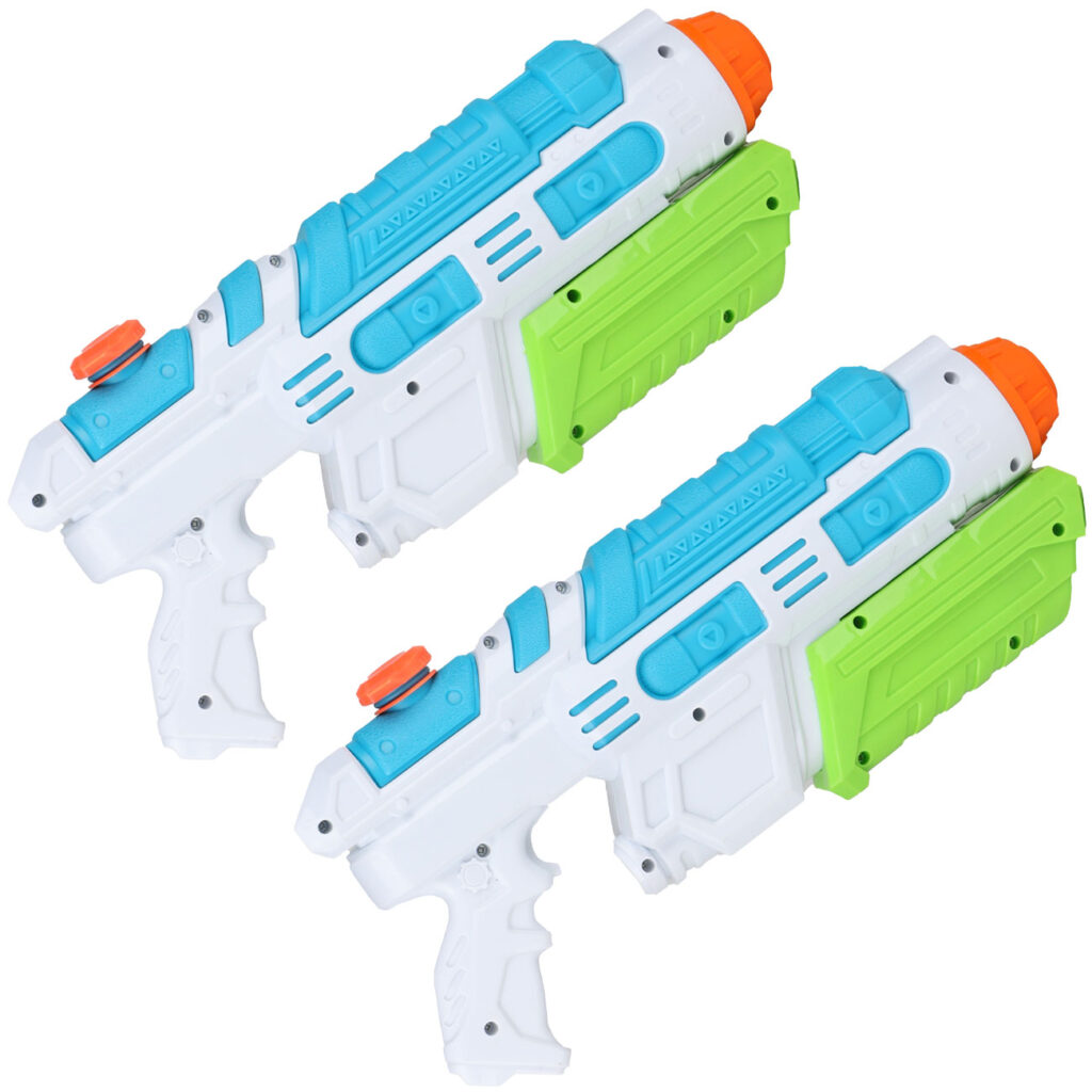 2er-Set 4-farbige Wasserpistole mit Pumpe