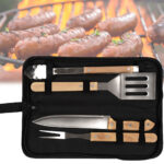Grillbesteck-Set in schöner Tasche, 4-teilig