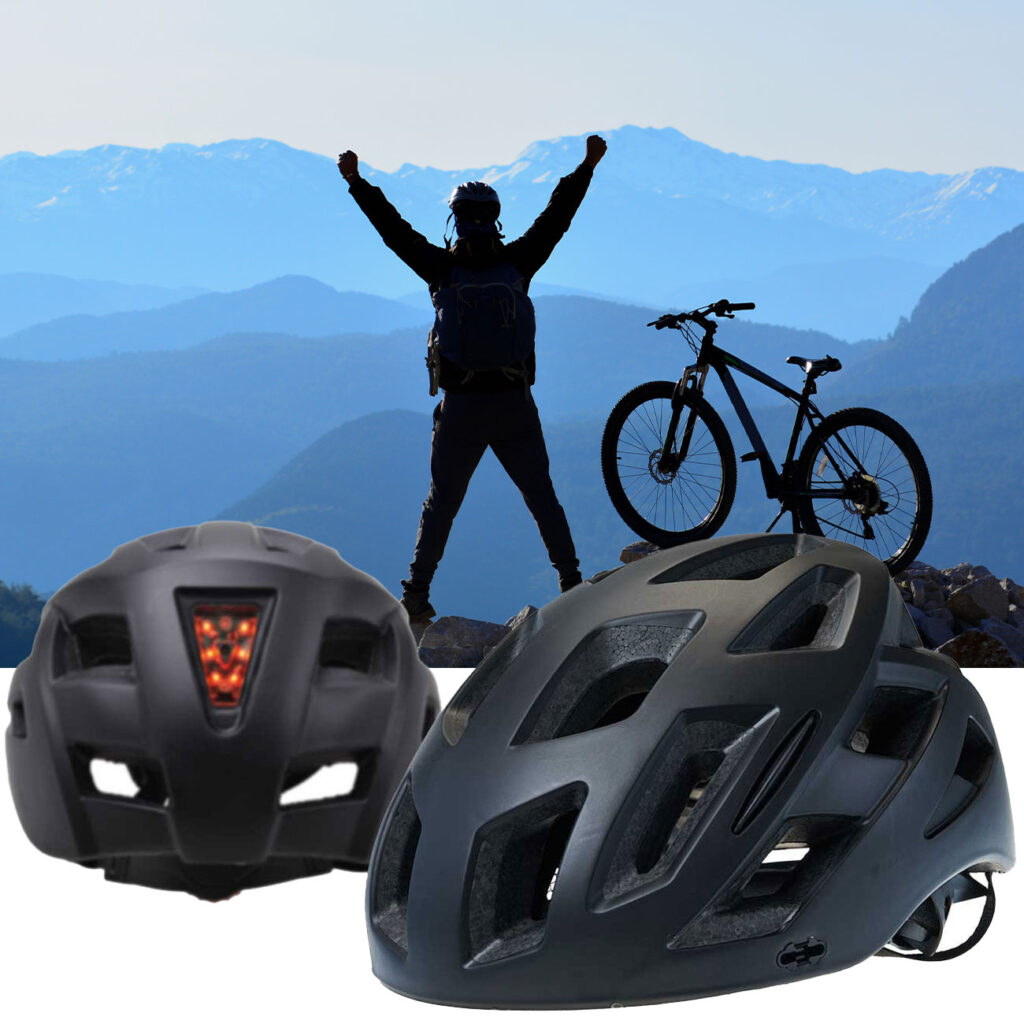 Velohelm mit Rücklicht, M (55 – 58 cm)