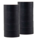 10 Rollen PVC-Klebeband schwarz, 4.5 m x 18 mm