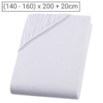 Topper Premium Qualitäts-Jersey Fixleintuch, 100% Baumwolle, weiss, 160 x 200 cm