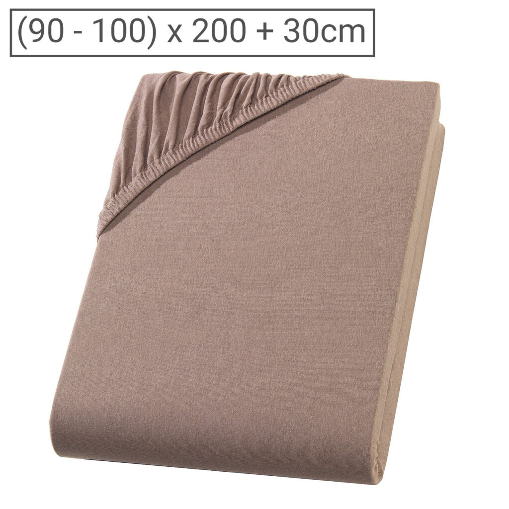 Einzelbett Qualitäts-Jersey Fixleintuch, 100% Baumwolle, nougat, 90 x 200 cm Einzelbett Qualitäts-Jersey Fixleintuch, 100% Baumwolle, nougat, 90 x 200 cm