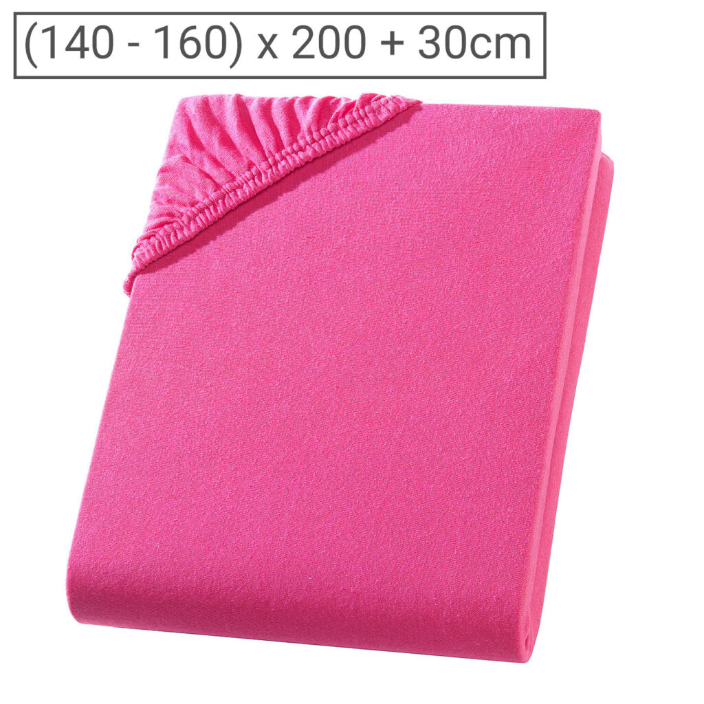 Doppelbett Qualitäts-Jersey Fixleintuch, 100% Baumwolle, magenta, 160 x 200 cm Doppelbett Qualitäts-Jersey Fixleintuch, 100% Baumwolle, magenta, 160 x 200 cm