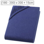 Boxspringbett-Topper Übergrösse Qualitäts-Jersey Fixleintuch, marine, 200 x 200 cm