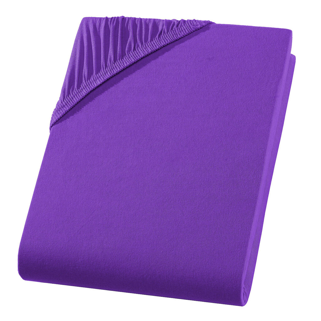 Boxspringbett-Topper Übergrösse Qualitäts-Jersey Fixleintuch, violett, 200 x 200 cm Boxspringbett-Topper Übergrösse Qualitäts-Jersey Fixleintuch, violett, 200 x 200 cm