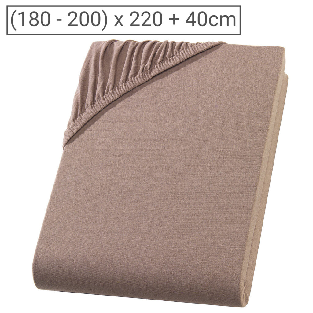 Wasser-/Boxspringbett Premium Qualitäts-Jersey Fixleintuch, nougat, 200 x 220 cm Wasser-/Boxspringbett Premium Qualitäts-Jersey Fixleintuch, nougat, 200 x 220 cm