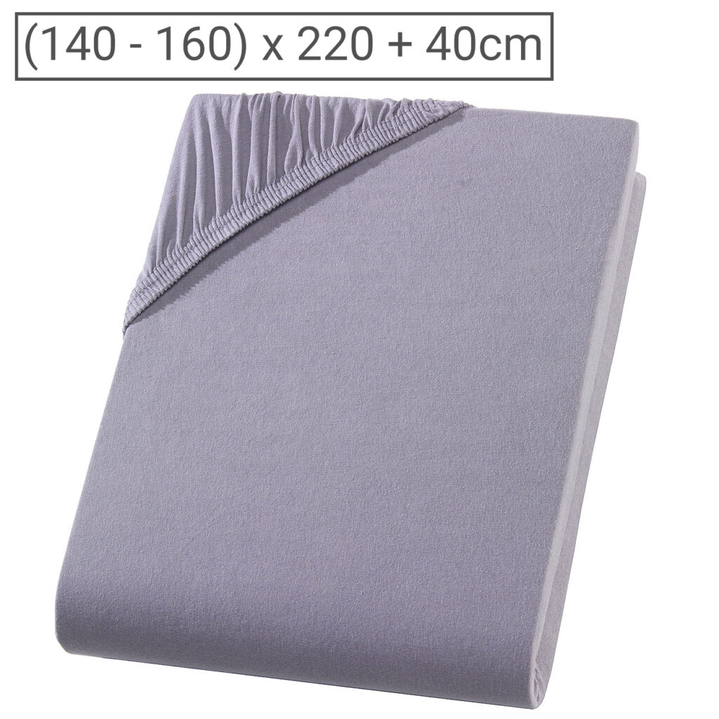 Wasser-/Boxspringbett Premium Qualitäts-Jersey Fixleintuch, grau, 160 x 220 cm Wasser-/Boxspringbett Premium Qualitäts-Jersey Fixleintuch, grau, 160 x 220 cm