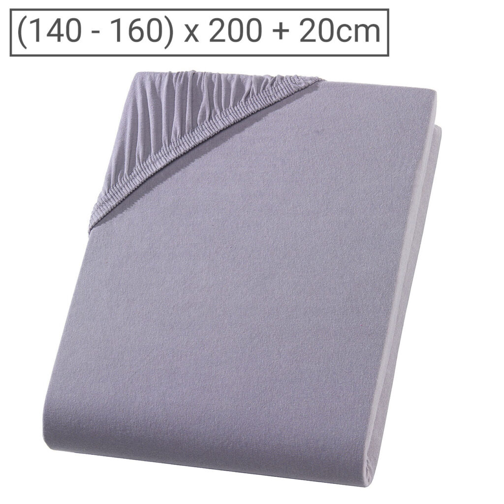 Boxspringbett-Topper Premium Qualitäts-Jersey Fixleintuch, grau, 160 x 200 cm Boxspringbett-Topper Premium Qualitäts-Jersey Fixleintuch, grau, 160 x 200 cm