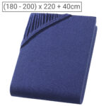 Wasser-/Boxspringbett Superb Qualitäts-Jersey Fixleintuch, marine, 200 x 220 cm