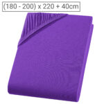 Wasser-/Boxspringbett Superb Qualitäts-Jersey Fixleintuch, violett, 200 x 220 cm