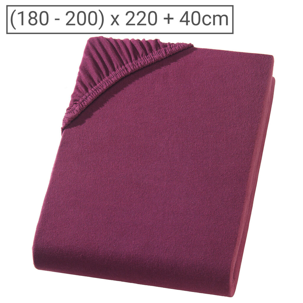 Wasser-/Boxspringbett Superb Qualitäts-Jersey Fixleintuch, bordeaux, 200 x 220 cm Wasser-/Boxspringbett Superb Qualitäts-Jersey Fixleintuch, bordeaux, 200 x 220 cm