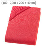 Wasser-/Boxspringbett Superb Qualitäts-Jersey Fixleintuch, rot, 200 x 220 cm