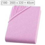 Wasser-/Boxspringbett Superb Qualitäts-Jersey Fixleintuch, rosa, 200 x 220 cm