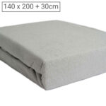 Doppelbett Luxus Frottee Fixleintuch, 80% Baumwolle, 20% Mikrofaser, silber, 140 x 200 cm