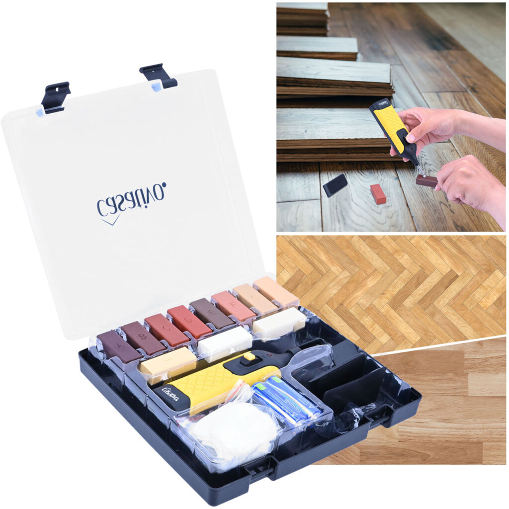 Reparaturkit für Holz-, Laminat- Kork- und Parkettböden, 11 verschiedene Farben Reparaturkit für Holz-, Laminat- Kork- und Parkettböden, 11 verschiedene Farben