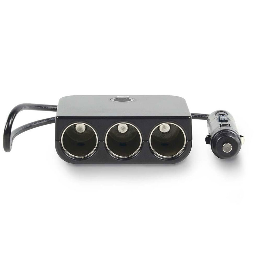 KFZ-Steckdose 12V, 3-fach und 1x USB-A, Zigarettenanzünder-Verteiler KFZ-Steckdose 12V, 3-fach und 1x USB-A, Zigarettenanzünder-Verteiler