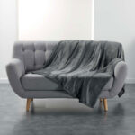 Couchdecke, grau, Kuscheldecke, 180 x 220 cm