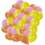Luftballons 100er-Set in bunteen Farben, Geburtstags-Luftballons für Veranstaltungen